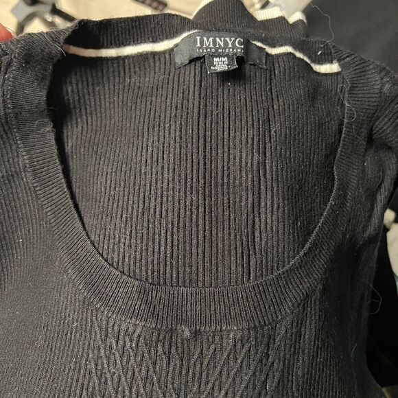 Isaac Mizrahi Black Long Bell Sleeve Sweater - Picture 8 of 8